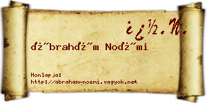 Ábrahám Noémi névjegykártya